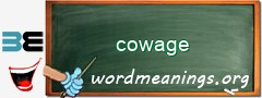 WordMeaning blackboard for cowage